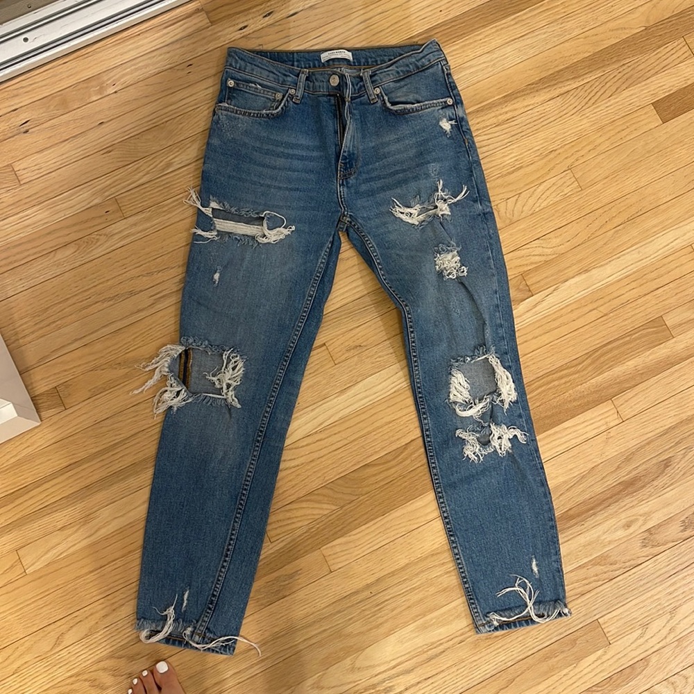 Zara ripped boyfriend denim